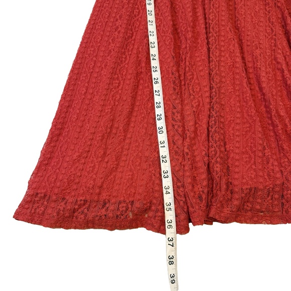 Torrid Plus Size 2 - 2X (18-20)  Mini Lace Fit Flare Dress Red 3/4 Sleeves NWT - Picture 6 of 16
